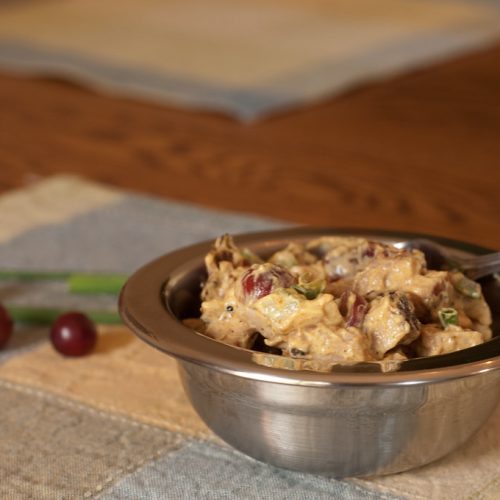 Chicken Salad Lettuce Wraps with Grapes and Toasted Pecans